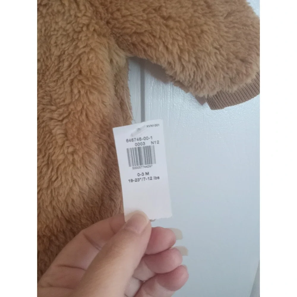 Old Navy‎  Hooded Critter Footed Sherpa One-piece  for Baby Size  0-3Month